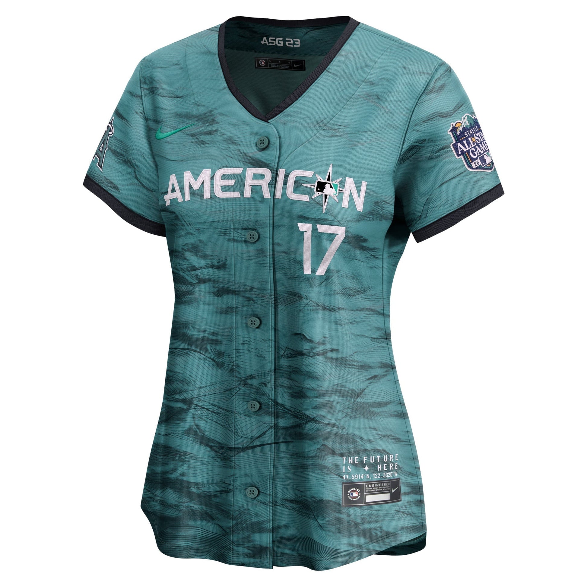 Shohei Ohtani American League 2023 MLB All Star Game Teal Jersey -   Worldwide Shipping